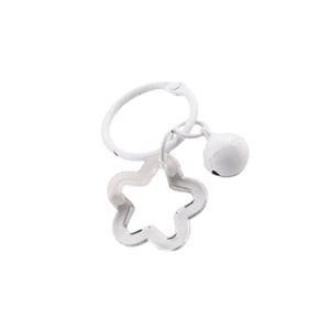 Colorful Transparent Five Pointed Star Bell Book Ring Reusable <b>Bookmark</b> Keychain Accessory Mixed Colors Metal Material - Product Image 3