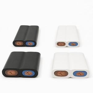 H03V2V2H2-F 90 ° <span class=keywords><strong>Câble</strong></span> plat flexible en PVC résistant à la chaleur, double conducteur, 2x0,<span class=keywords><strong>5</strong></span> 2x0,75 mm², 300/300V, classe <span class=keywords><strong>5</strong></span>, fil de cuivre pour éclairage et luminaires, CE - Product Image 3