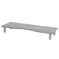 Fabrication de support de moniteur en verre trempé de haute qualité et tube chromé pour ordinateur