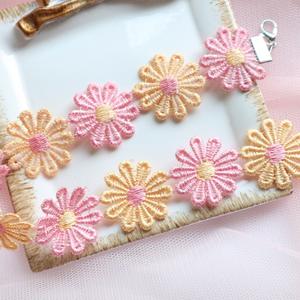 Collar <span class=keywords><strong>de</strong></span> Gargantilla MoyaMiya con Flores Coloridas Tejidas con Cordón <span class=keywords><strong>de</strong></span> Tela, Estilo Coreano, para Mujeres y Niñas, Joyería Popular <span class=keywords><strong>de</strong></span> Primavera y Verano - Product Image 5