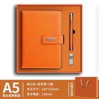 Carnet de notes en lin A5 PU en cuir carnet de voyage avec logo agenda étudiant coffret cadeau et stylo Cadeaux de bureau
