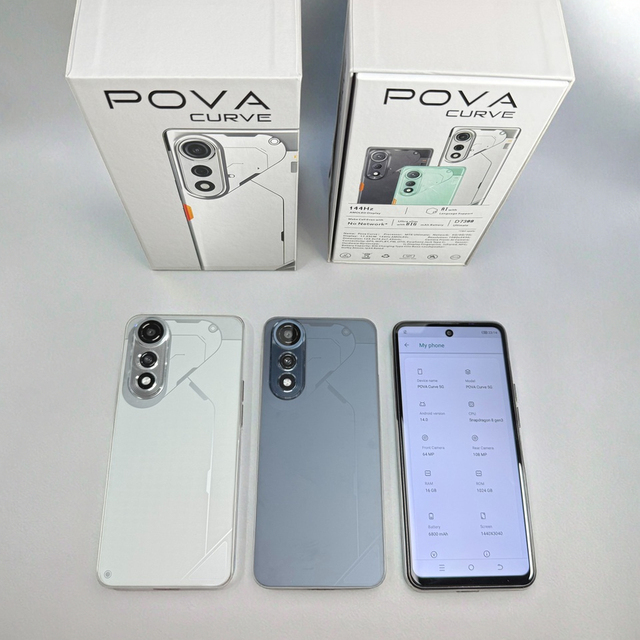 Factory Direct Sale Pova7 New 7.3" 16GB+1TB 5G Smartphone 6800mAh Battery 50MP+108MP Cameras Android 14 WiFi