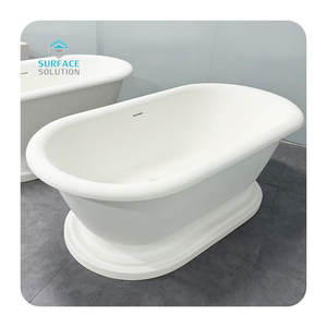 <span class=keywords><strong>Baignoire</strong></span> autoportante ovale en acrylique de bonne qualité, portable, en surface solide, avec texture <span class=keywords><strong>imitation</strong></span> <span class=keywords><strong>pierre</strong></span> pour salle de bain - Product Image 5