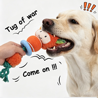 Jouets pour chiens en caoutchouc résistant aux morsures, en forme de ballon de tennis, avec corde en coton épaisse, girafe, éléphant