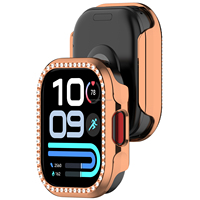 Coque de protection rigide scintillante pour Redmi Watch 6 Lite, avec cadre pare-chocs et diamants