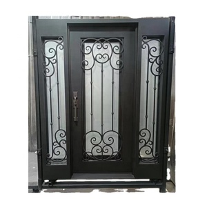 Double porte feuille antivol nouveau fer gril fenêtre porte conceptions rupture thermique - Product Image 4