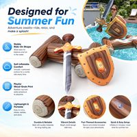 Ensemble de combat aquatique gonflable avec bouclier et épée, jouets flottants gonflables pour adultes, jouet de duel pour fête de natation estivale