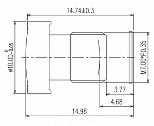 Ống Kính CCTV 1/5 inch EFL 1.7mm góc rộng FOV 135 độ <span class=keywords><strong>M7</strong></span> Ống Kính <span class=keywords><strong>Fisheye</strong></span> cho máy ảnh mini ẩn ống kính méo thấp bán buôn - Product Image 6