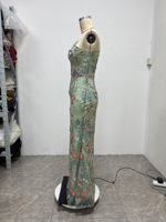 Robe de bal perlée A12553, brodée à la main, avec sequins, antistatique, respirante, grande taille, longueur ras du sol, pour soirée formelle