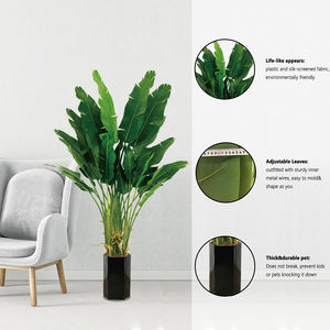 Prezzo di fabbrica pianta finta artificiale in vaso artificiale uccello del paradiso piante verdi artificiali pianta di plastica bonsai - Product Image 3
