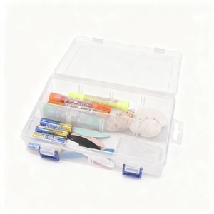 Gentpovth Set di 2 Scatole di Plastica Trasparente Regolabili <span class=keywords><strong>con</strong></span> 8 <span class=keywords><strong>Scomparti</strong></span>, Design Rettangolare per Viti e Perline - Product Image 3
