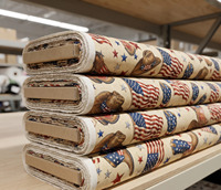 Western Cowboy Stiefel Hüte USA Flagge Bedruckter Baumwollstoff Meterware Digital Bedruckter Baumwollstoff zum Nähen Quilten Kleidung