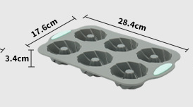 Six tasses à muffin tornade Gris