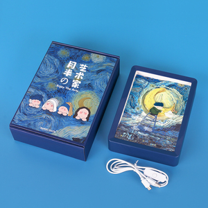 Peinture à l'huile d'artiste Van Gogh cadre <span class=keywords><strong>Photo</strong></span> 3D veilleuse Art décoration de la maison ensembles cadeaux pour hommes et femmes - Product Image 6