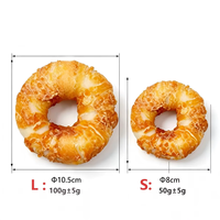 Offre Spéciale grand anneau en cuir de vachette bâton de meulage naturel poulet beignet chien Snack nourriture pour animaux de compagnie