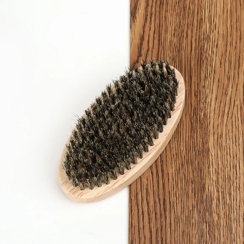 Barbierskammer Vintage Massivholz ovales Rasieren Klingobürste Bürste Haar Bartbürste für Herren