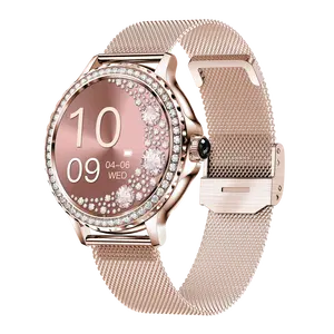 1,32 Zoll große Amoled Bildschirm wasserdicht Luxus besten Smartwatches für Damen Smartwatch für Handys