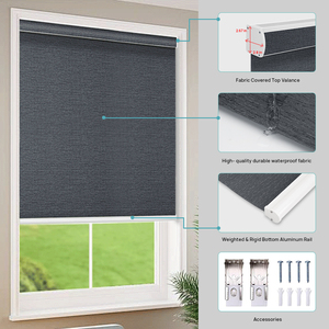 USB sạc thông minh nội thất sang trọng Con lăn mù màu tự động điện trong nhà cửa sổ Kem chống nắng điện rèm cuốn - Product Image 3