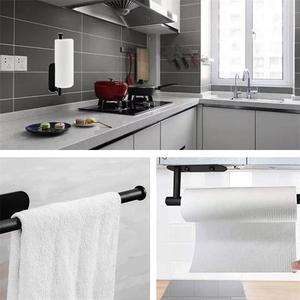 Porte-rouleau de papier <span class=keywords><strong>essuie</strong></span>-<span class=keywords><strong>tout</strong></span> en acier inoxydable, à fixation adhésive ou par perçage, à fixer <span class=keywords><strong>sous</strong></span> l'<span class=keywords><strong>armoire</strong></span> pour cuisine, salle de bain, garde-manger, réfrigérateur - Product Image 3