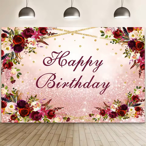 Bannière Joyeux <span class=keywords><strong>Anniversaire</strong></span> avec Diamants Brillants, <span class=keywords><strong>Toile</strong></span> de Fond pour Décoration 18ème <span class=keywords><strong>Anniversaire</strong></span>, <span class=keywords><strong>Toile</strong></span> de Fond Photo pour Fête 30ème <span class=keywords><strong>Anniversaire</strong></span> - Product Image 3