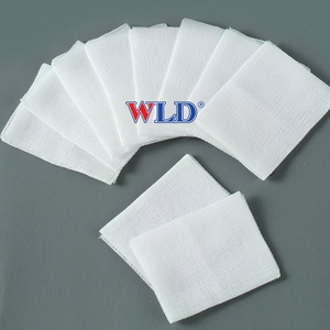Garza idrofilica bianca antibatterica per <span class=keywords><strong>kit</strong></span> di pronto soccorso, tamponi di garza OEM - Product Image 1