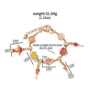 Pulsera Unisex Personalizada de Aleación de Zinc con Diseño de Luffy y Zoro de One Piece, Esmalte de Gota de Aceite, Cuentas DIY, Estilo Lindo de Dibujos Animados - Product Image 6