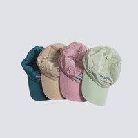 Gorra de Béisbol Ligera Vintage con 6 Paneles, de Secado Rápido, Impermeable, con Logotipo Bordado, Personalizada, de PVC Transpirable, para Exteriores y Protección Solar
