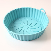 Plateau de cuisson multifonctionnel écologique sans BPA de qualité alimentaire, doublure en silicone pliable pour friteuse à air
