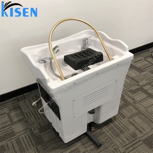 KISEN Professional Head Spa Salon Furniture Shampoo Bed Thai Massage Head Therapy Acrylic Basin Shampoo Chair with Plumbing - Product Image 2