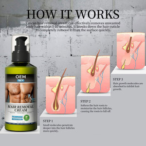 Crème dépilatoire <span class=keywords><strong>pour</strong></span> hommes sous marque blanche, sans coupures ni fourches, douce <span class=keywords><strong>pour</strong></span> tout le corps - Product Image 3