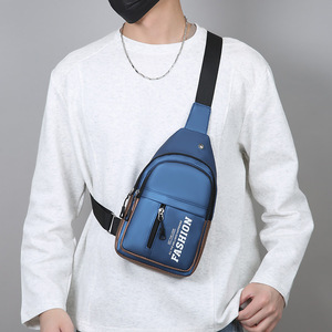 Men's Chest <b>Bag</b> Gray Black Military Green Dark Blue Portable Multi Layer Crossbody <b>Bag</b> For Everyday Outfits And Commute - Product Image 4