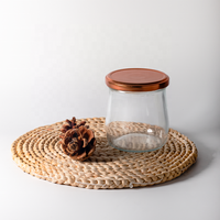 50g Mini petit rond clair maison décorative pot de nourriture bouteille en verre nid d'oiseau bouteille avec couvercle à vis