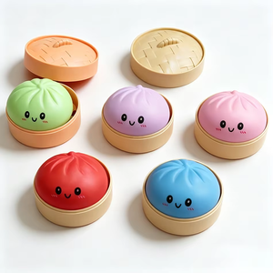 <b>Dropshipping</b> Shopify Fulfillment Agent 2026 Simulation Cute Colorful Dumpling with Little Steamer Stress Relief Toy - Product Image 1