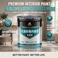 Peinture murale intérieure en émulsion acrylique colorée, antibactérienne, anti-moisissure et résistante à l'humidité pour usage intérieur