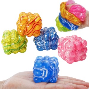 Jouet créatif en maltose à récupération lente, anti-stress, personnalisé en usine, avec rayures colorées et forme carrée - Product Image 6