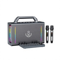 XDOBO BMTL Party+Play 5.3 für Karaoke-System mit 200W 2 Handmikrofonen & RGB LED für den Außenbereich