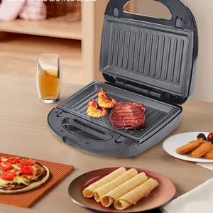Çift taraflı hızlı ısıtma 7 in 1 Waffle makinesi ve Panini basın ızgara yapışmaz plakaları ile