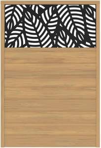 <span class=keywords><strong>Valla</strong></span> de vinilo de ciprés de 4 'X 6' con pantalla decorativa negra Sanibel - Product Image 6