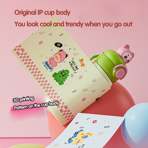 Thermos original à impression 3D de haute qualité, motif de dessin animé, tasse à <span class=keywords><strong>eau</strong></span> portable pour étudiants, créative, mignonne, pipette pour enfants, 600 ml - Product Image 5