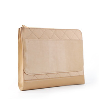 ZB361 Myanmar Made Duty Siêu Mỏng Máy Tính Xách Tay Tay Tay Áo Thời Trang Vegan PU Da Lady Men Unisex Phong Bì Pouch Zip Ly Hợp Túi