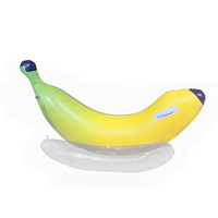 Bouée gonflable en PVC personnalisée en forme de banane pour adulte, bateau banane, jouet aquatique pour piscine, pour un plaisir aquatique.