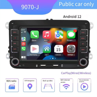 Lecteur Multimédia GPS Android pour Voiture Volkswagen de 7 Pouces, CarPlay Sans Fil, Grand Écran Haute Définition, Image de Recul