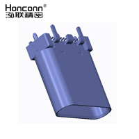 Connecteur femelle USB 3.1 TYPE C 24P vertical SMT H=6.5, substitut HRS CX80B1-24P