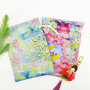 Sacs en coton recyclables personnalisables avec revêtement aqueux pour l'emballage de bonbons - Marque OEM, logo/design personnalisé, sérigraphie à chaud - Product Image 2