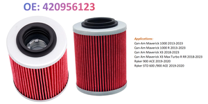 Piezas <span class=keywords><strong>Maverick</strong></span> X3 filtro de aceite de motor 420956123 para Can Am <span class=keywords><strong>Maverick</strong></span> Max <span class=keywords><strong>Turbo</strong></span>/R Renegade <span class=keywords><strong>1000R</strong></span> <span class=keywords><strong>Turbo</strong></span> RR Ryker 900 600 ACE - Product Image 3