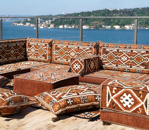 Ultra Comfortable High Density Sponge Arabic <strong>Floor</strong> Sofa Luxury Majlis <strong>Seating</strong> with Ergonomic Design - Product Image 5