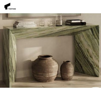 Tostone 2025 Style élégant élégant vert clair marbre naturel Console Table pour entrée salon maison Villa décoration