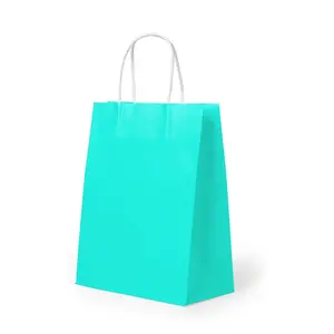 بسعر الجملة حقيبة ورقية من ورق الكرافت سوداء بنية الشكل تتميز بالتصميم المميز حقيبة تسوق بشعار مخصص
