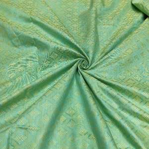 Tela Tejida de Seda Cruda de Diseño, Transpirable, de Secado Rápido, Suave, Ligera, con Patrón Floral Geométrico Abstracto, para Textiles del Hogar - Product Image 1