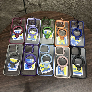 Custodia Protettiva per <span class=keywords><strong>Fotocamera</strong></span> <span class=keywords><strong>con</strong></span> Supporto in Metallo per <span class=keywords><strong>iPhone</strong></span> 16 15 14 <span class=keywords><strong>13</strong></span> 12 11 <span class=keywords><strong>Pro</strong></span> Max, <span class=keywords><strong>Cover</strong></span> Trasparente Antiurto in Acrilico - Product Image 2